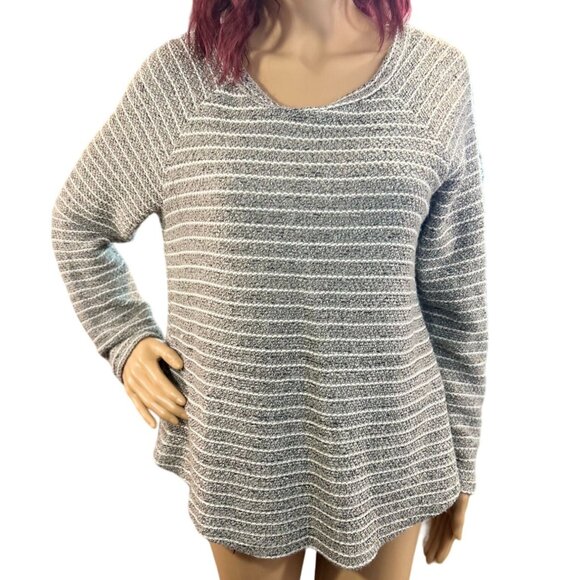 Altar'd State Long Sleep Metallic Stripe Sweater - Large - Picture 1 of 5